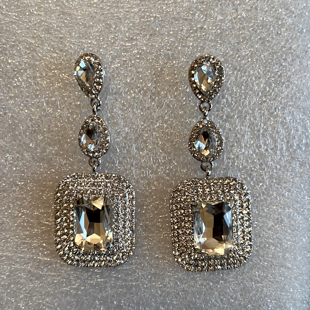 Geometric Crystal Earrings